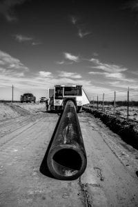 Large Industrial Pipe Ready for Fusion Services in Midland, TX
