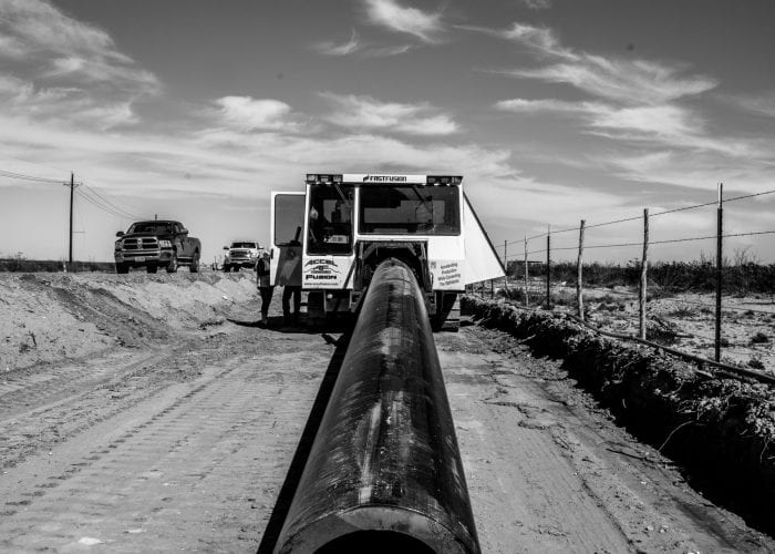 Large Industrial Pipe Ready for Fusion Services in Midland, TX